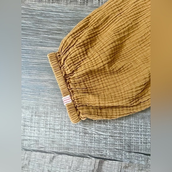 Sundry Anthropologie Henley Boho Brown Loose Cotton Gauze Midi Dress Small Brown - Picture 7 of 10